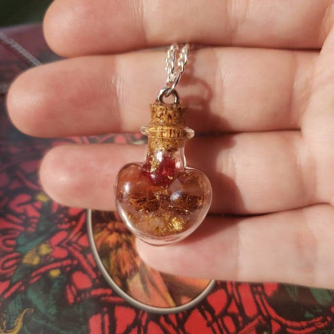 Colar de frasco de feitiço de atração por atacado de Willow Witch Wares
