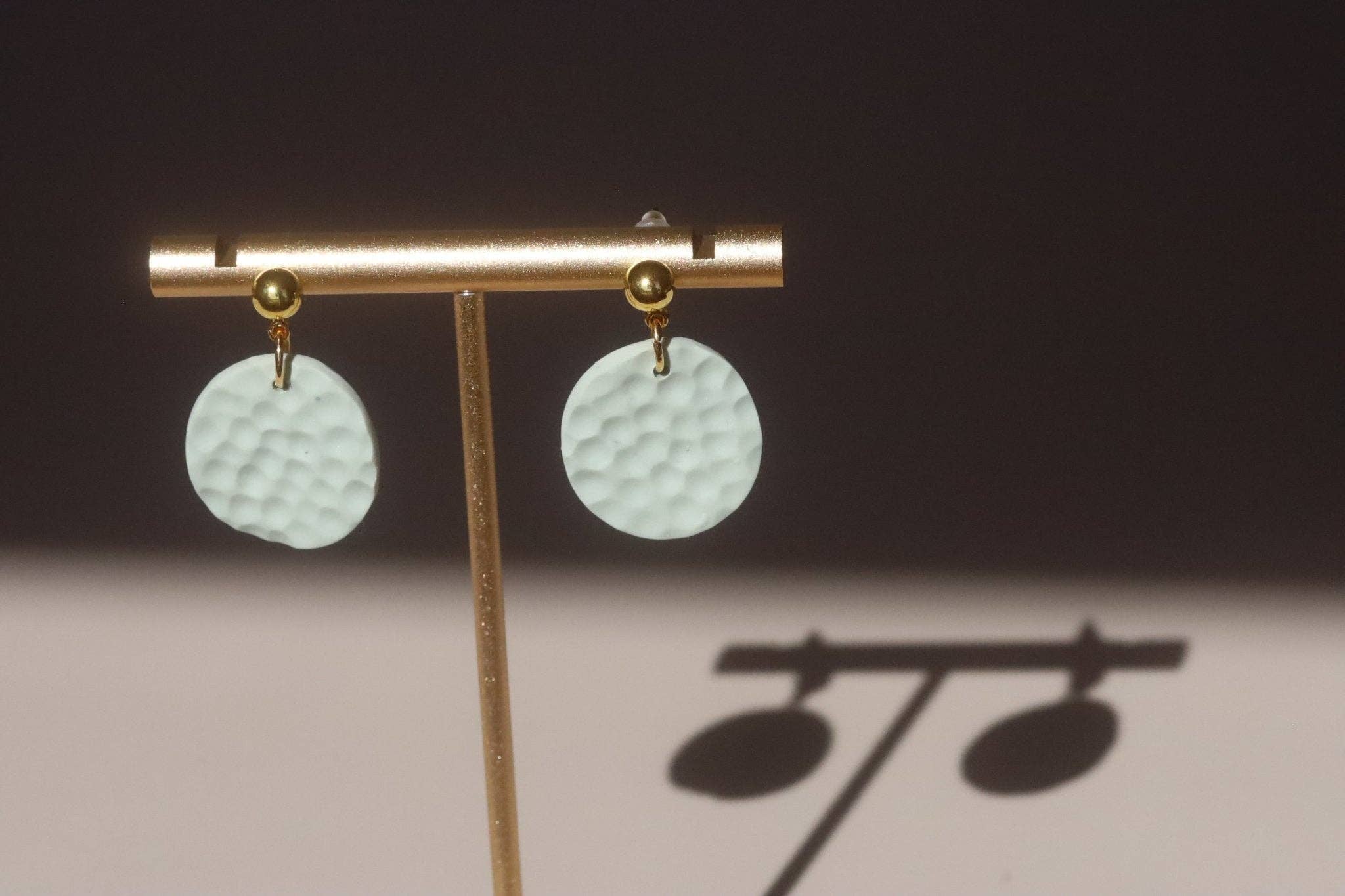 Rainbow's Clay - Wholesale Dangle Earrings - Hammered Circle6