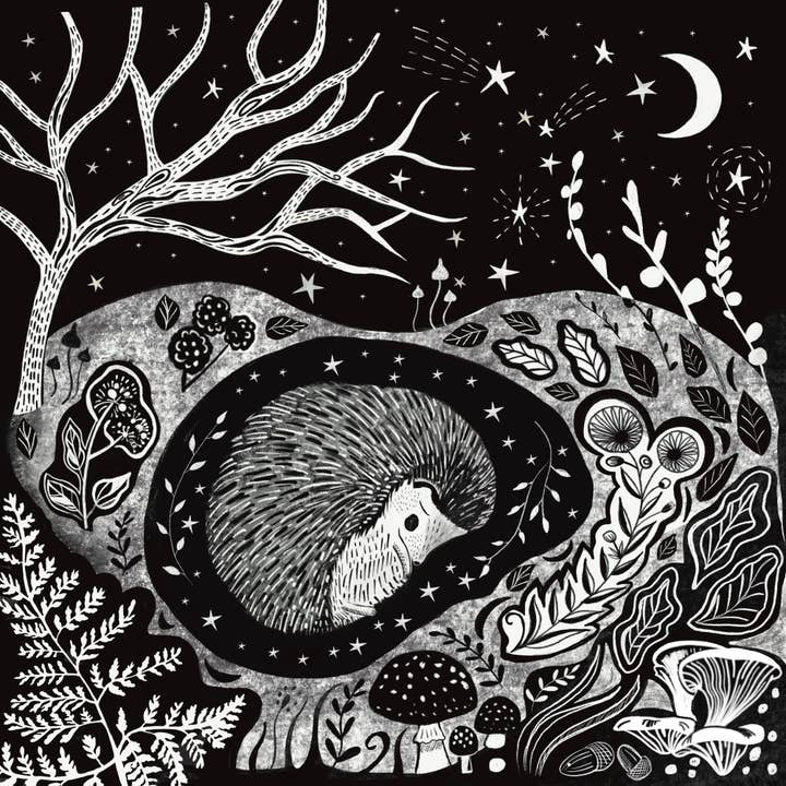 Glitter and Earth – wholesale Everyday greeting card – Autumn hedgehog1