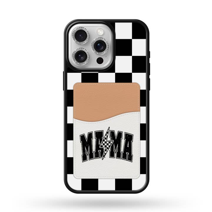 Kariertes Mama-Geldbörsen-Handyetui für den Großhandel von Twisted N Turquoise