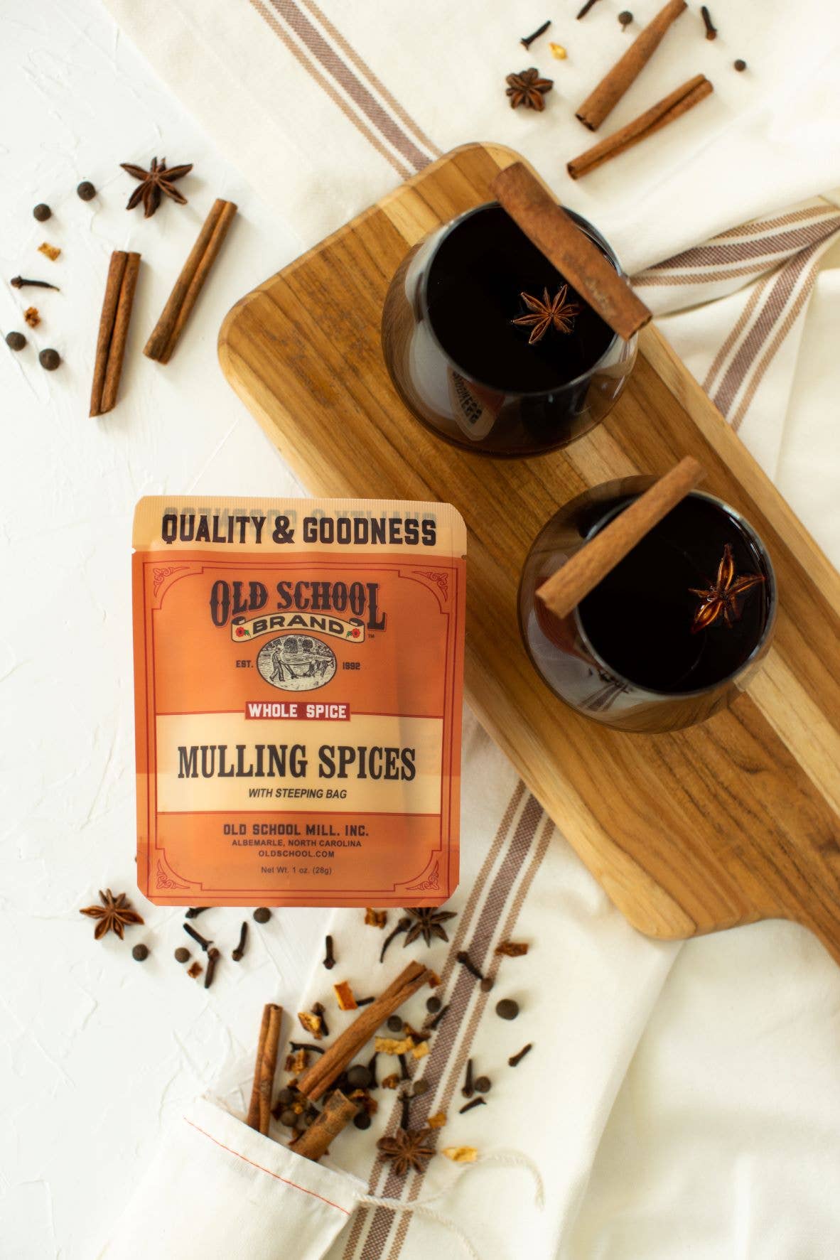Old School Brand™ - Vente Épices pour vin chaud - Paquet d'épices Mulling