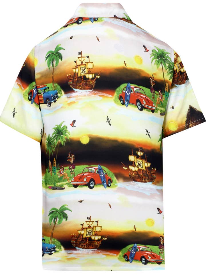 HAPPY BAY Men's Funky Beach Button Down Casual Shirts 908574 for wholesale by La Leela LLC