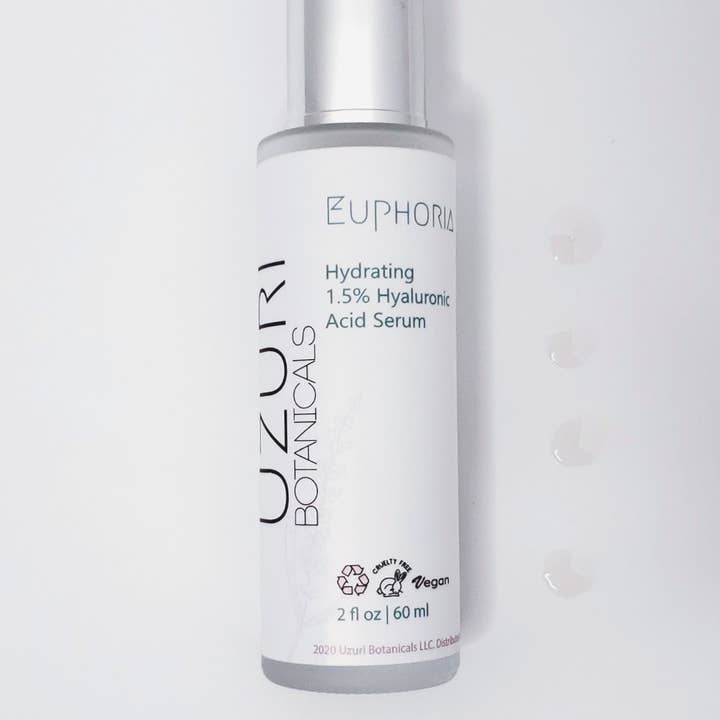 Sérum hydratant à l'acide hyaluronique Euphoria pour la vente par Uzuri Botanicals