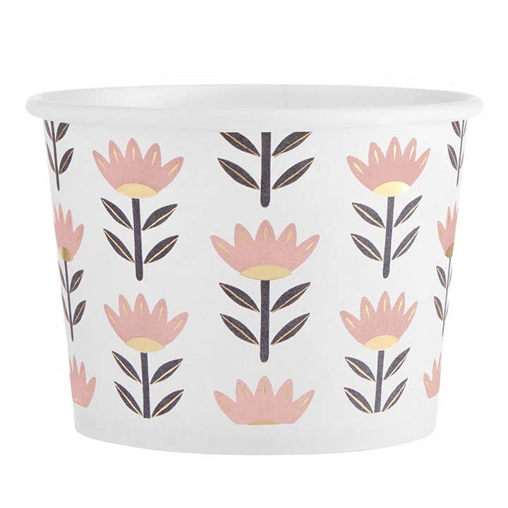 Paper Ice Cream Cups - Flowers - Set of 16 for wholesale by Santa Barbara Design Studio by Creative Brands