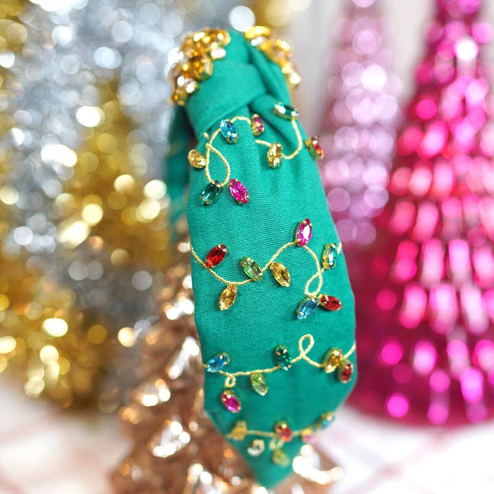 Bandeau brodé Holiday Lights pour la vente par La Bella