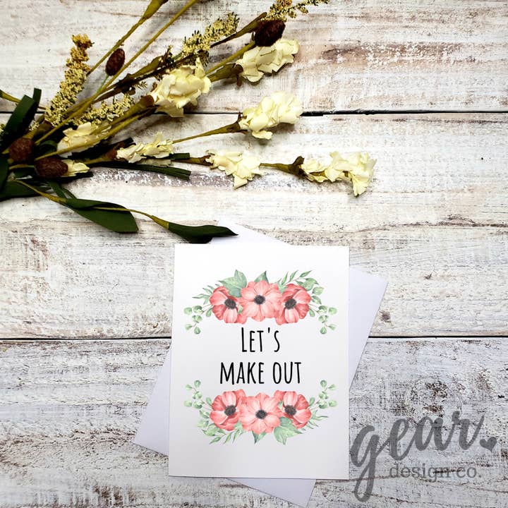 Let's Make Out Card for wholesale by Gearhart Design Co.