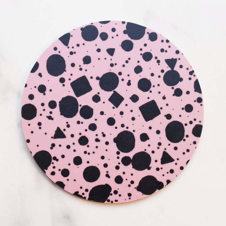 Hippstory - Wholesale Coasters - Pink Confetti Coaster - Letter R0