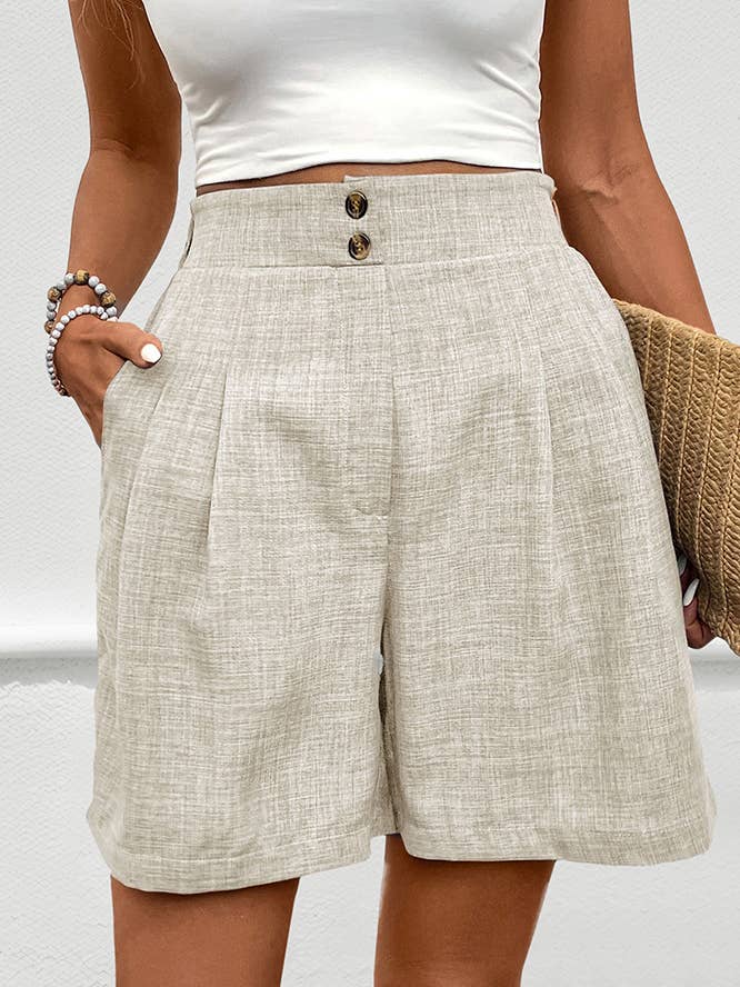 Shorts a Vita Alta con Lacci Estivi a Gamba Larga BFZY1314 per la vendita all'ingrosso da parte di UNISHE