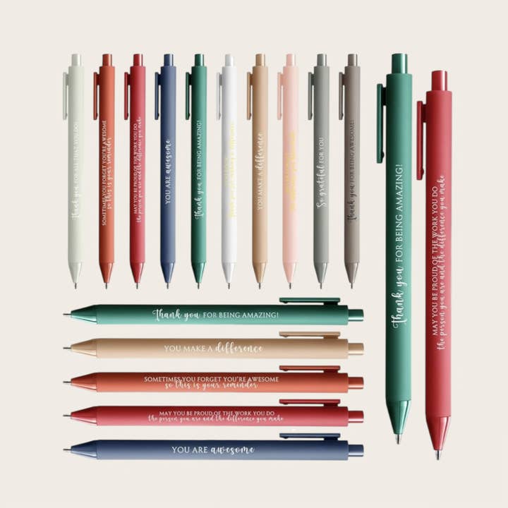 Kugelschreiber mit Positivitätsthema für den Großhandel von Ella Blue