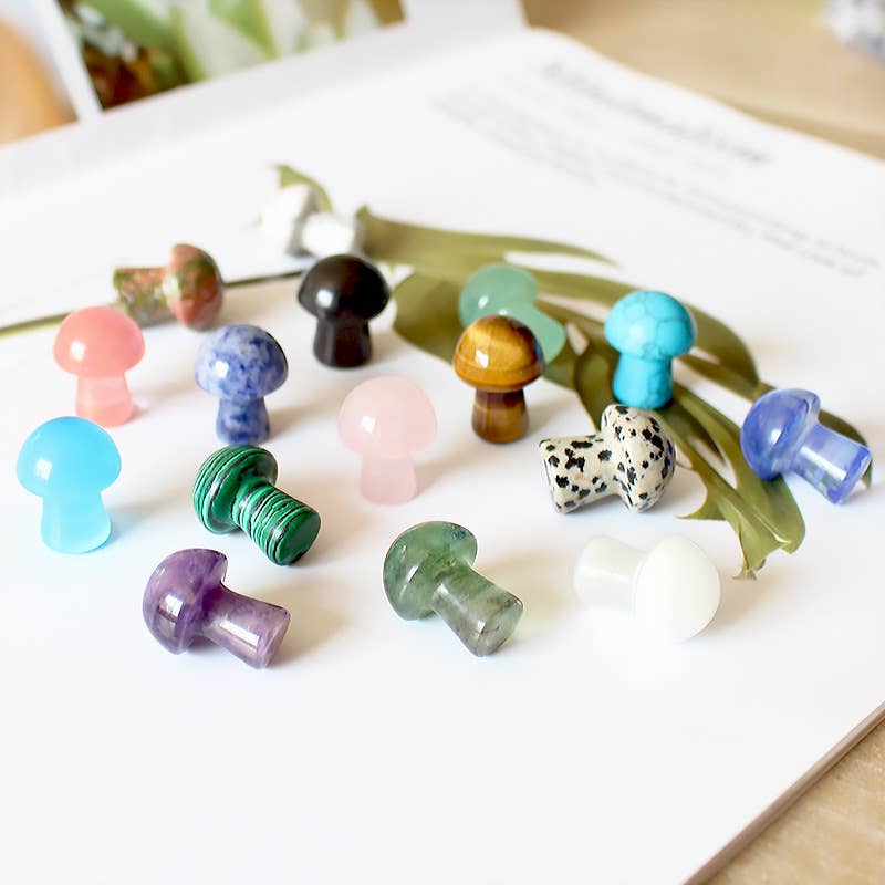 Gypsy Soul - Wholesale Spiritual Stone/Crystal - Mini Crystal Mushroom Gemstone - Assortment 24 Pcs2