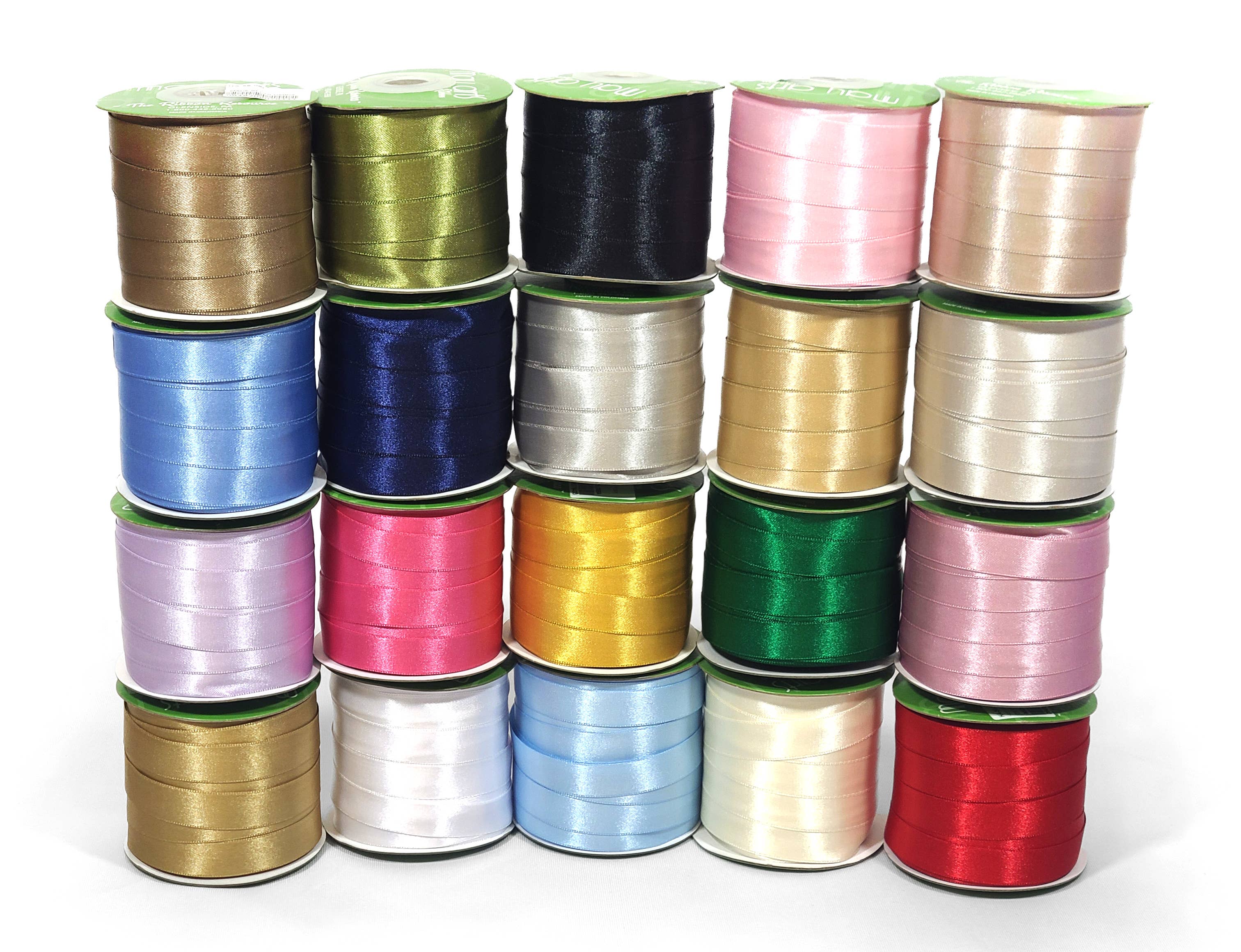 May Arts Ribbon - Venta al por mayor Cintas - Envoltorio de regalos - Cinta de satén brillante de doble cara de 5/8 pulgadas, verde oliva1