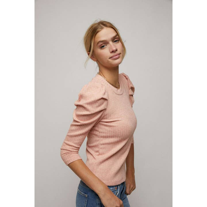 Princess sleeve round collar top for women J009-26 Princess sleeve round collar top for women J009-26
