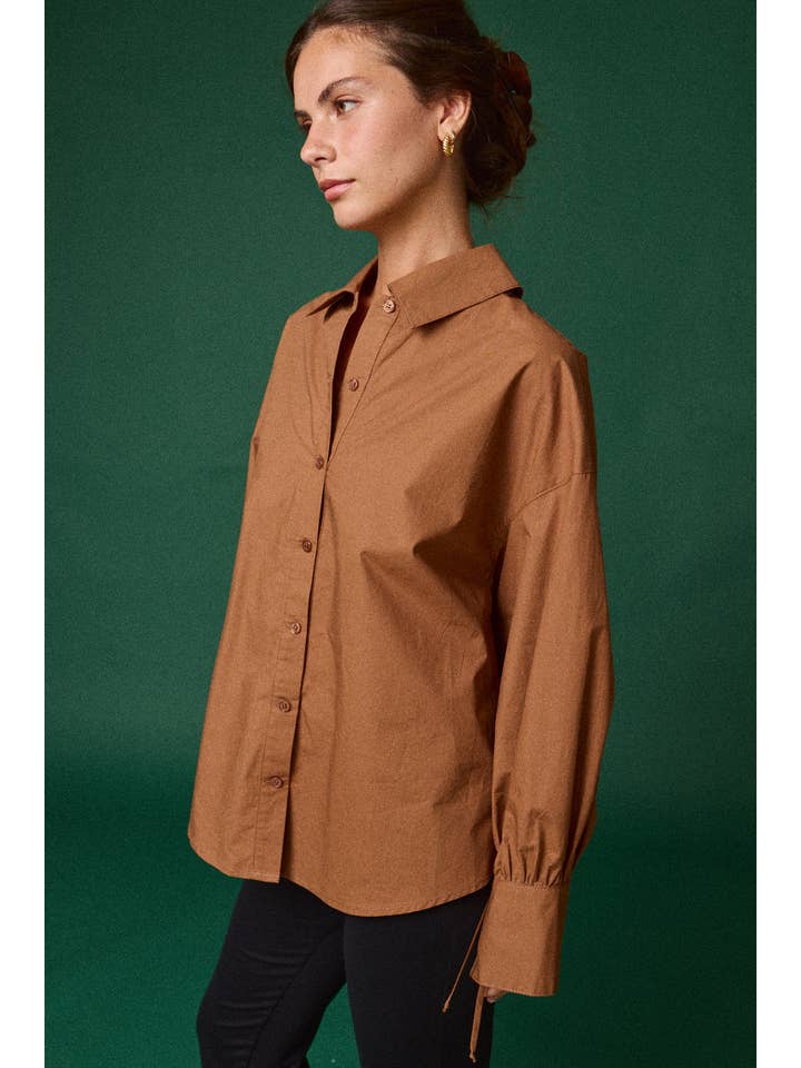 Papermoon - Wholesale Shirt - Women's - PT51052 - Oversized Button-Down Shirt - Cream11