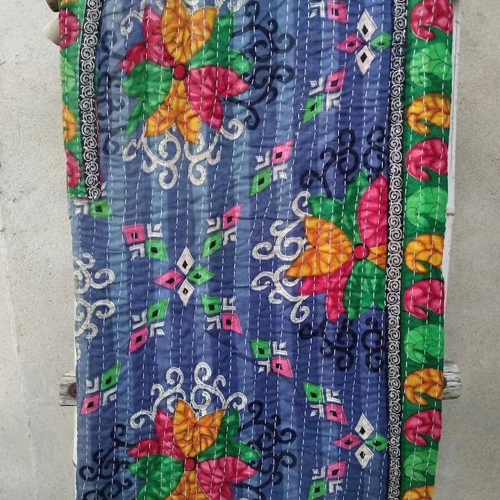 Meghcraft - Wholesale Quilt - Cotton Vintage Quilted Blanket-Bohemian Bed Decor Throw14