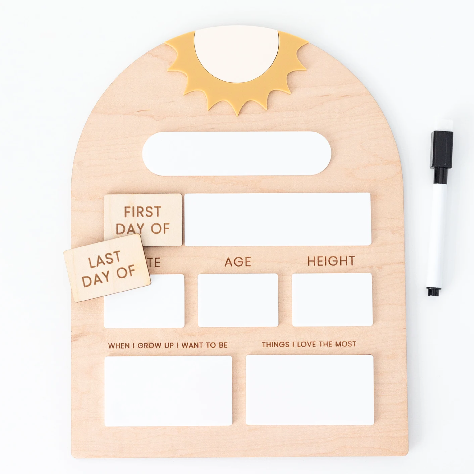 Etchedoccasions - Wholesale Milestone Art/Keepsake - Kids & Baby - Dry Erase Back to School Board  "First/Last Day" 1