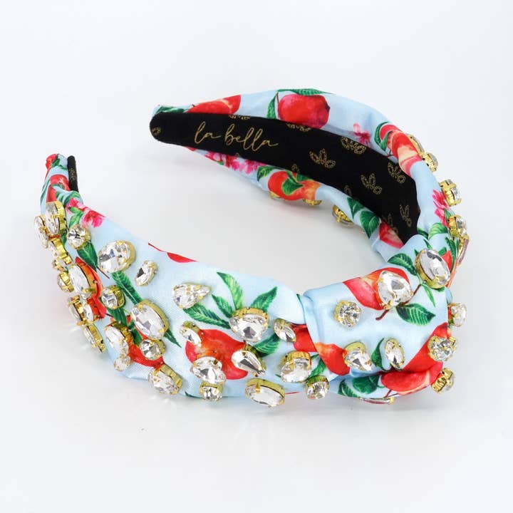 Georgia Peach Jeweled Headband for wholesale by La Bella