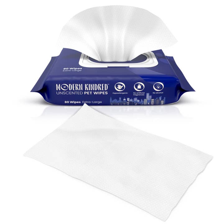 Hypoallergenic Pet Wipes Unscented for wholesale by Modern Kindred