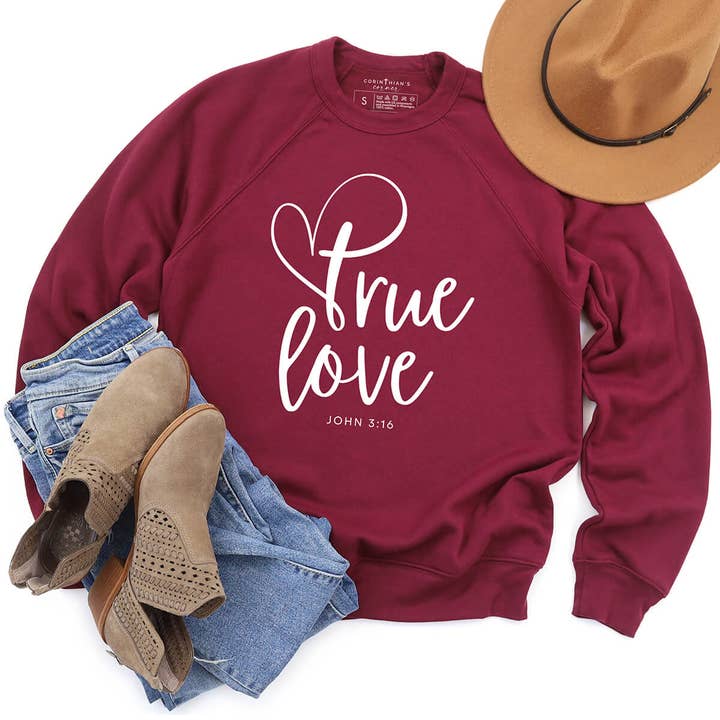 True Love Premium Fleece Sweatshirt for wholesale by Corinthian's Corner