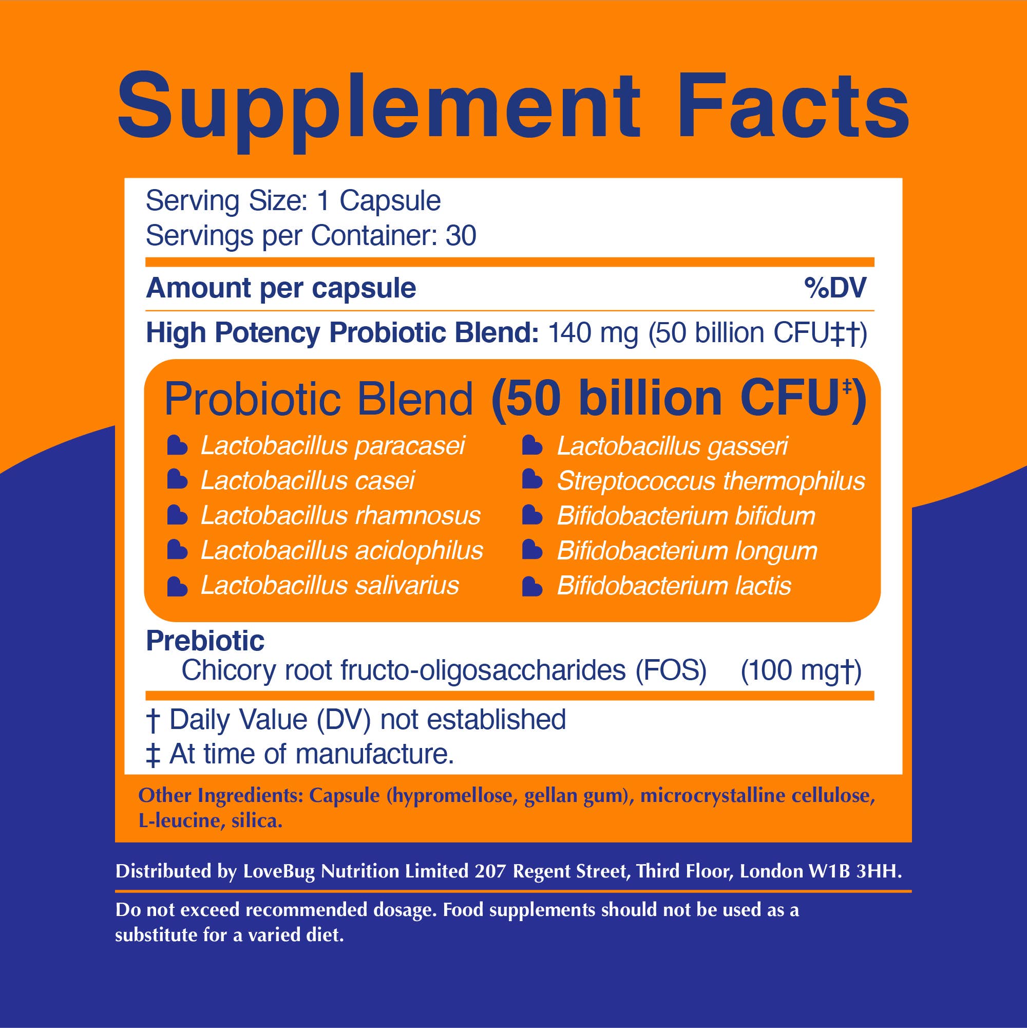 LoveBug Probiotics - Vente Supplément oral/vitamine - Probiotique Quotidien à Haute Puissance3