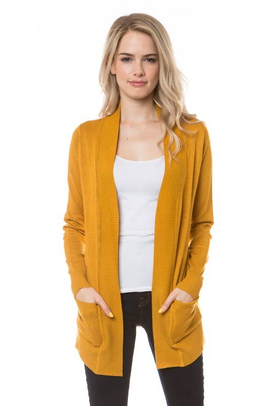 Newself Collection - Vente Cardigan – femme - Cardigan à manches longues ouvert sur le devant4