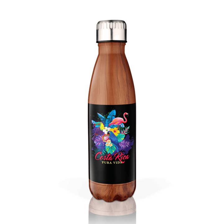 Customizable Wood Grain 17oz Cola Bottle: Tropical Bouquet for wholesale by Matrix