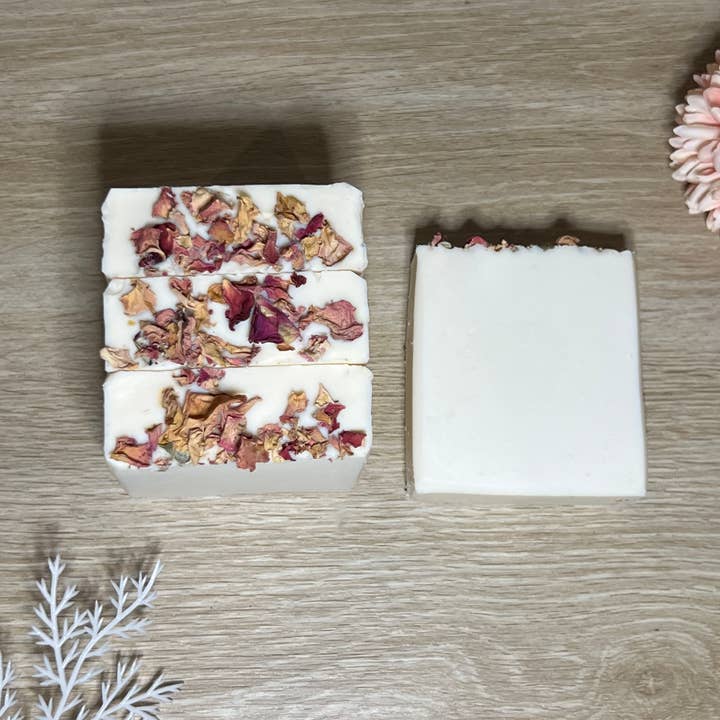 Wicks 'n Lotions - Wholesale Bar Soap - Rose Victorian Vegan Soap Loaf2