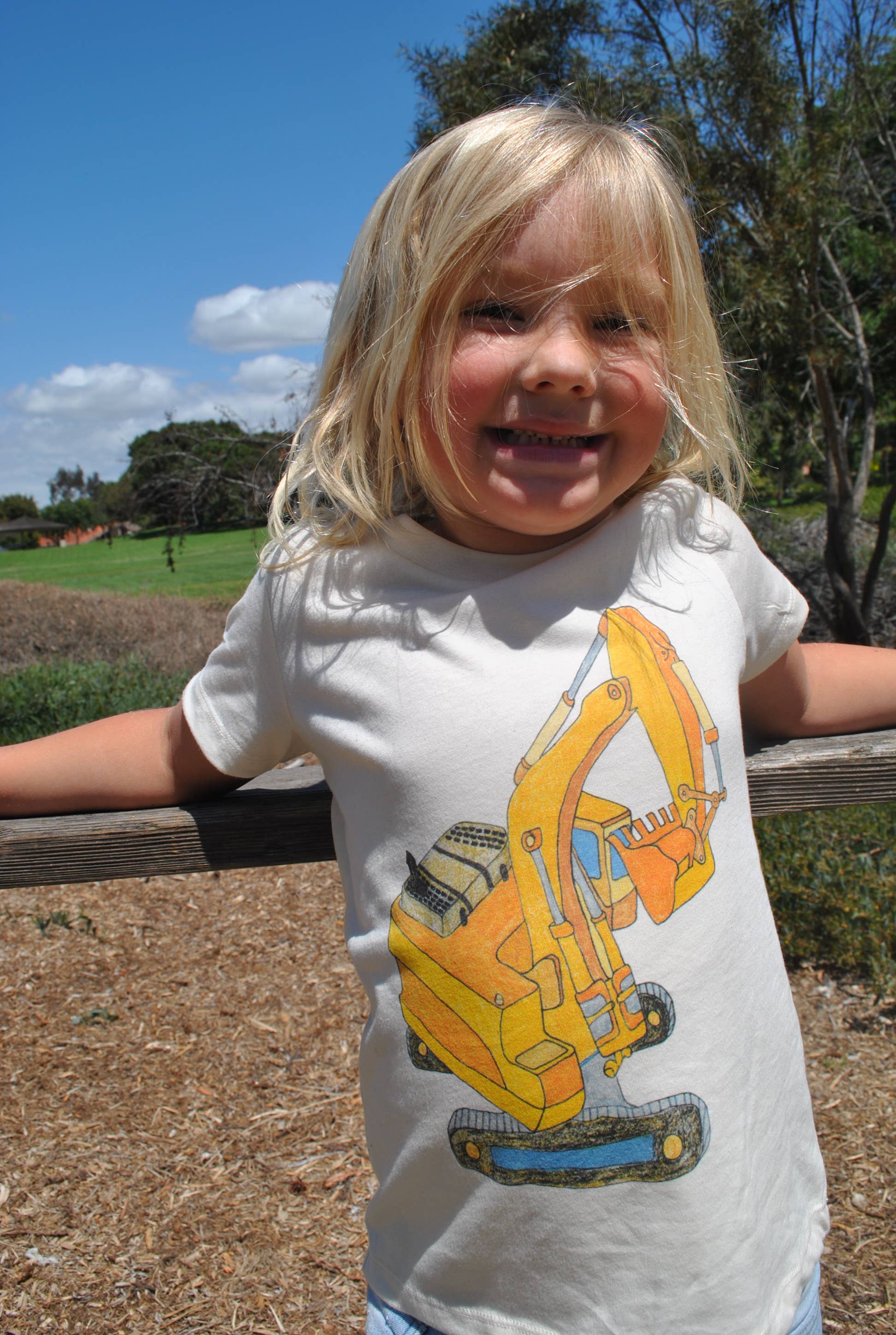 orangeheat - Wholesale Screen Printed T-Shirt - Kids - Digger - Kids Organic Tee/Long Sleeve3