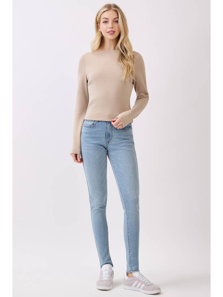 Final Touch - Wholesale Knit Top - Women's - Double Layer Boat Neck Long Sleeve Top - VT3153417