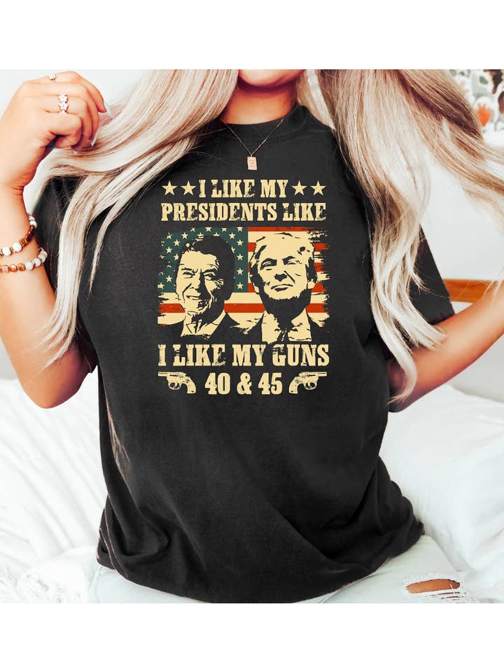 Eleven Fashion - Wholesale Screen Printed T-Shirt - Women's - I Like My Presidents Like Trump Shirt