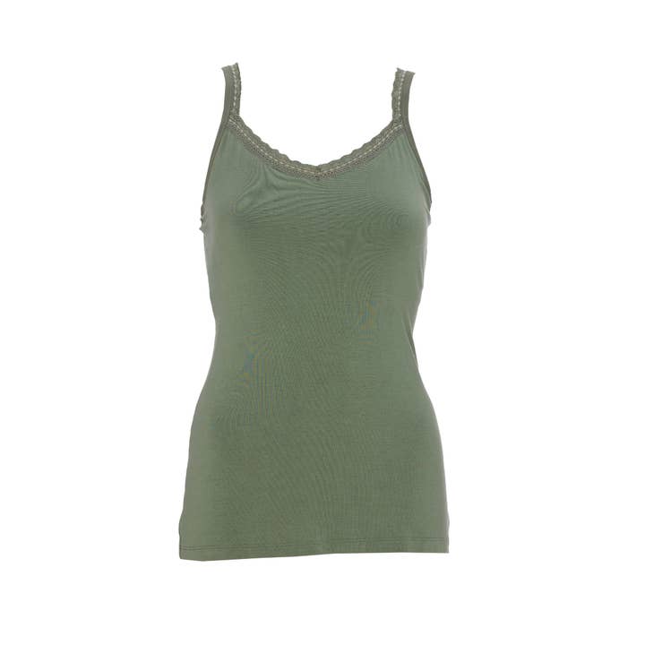 Cyberjammies - Wholesale Sleepwear Top - Women's - Lea Sage Green Hidden Support Vest