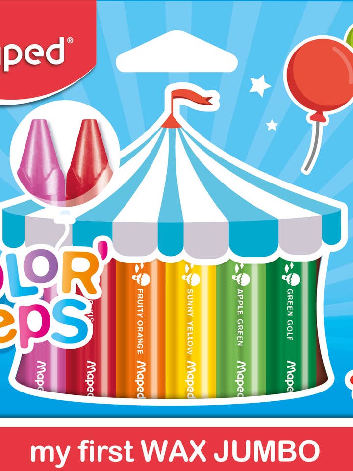 Color'Peps Wax Jumbo X12 crayons - blister box for wholesale by Maped Deutschland GmbH
