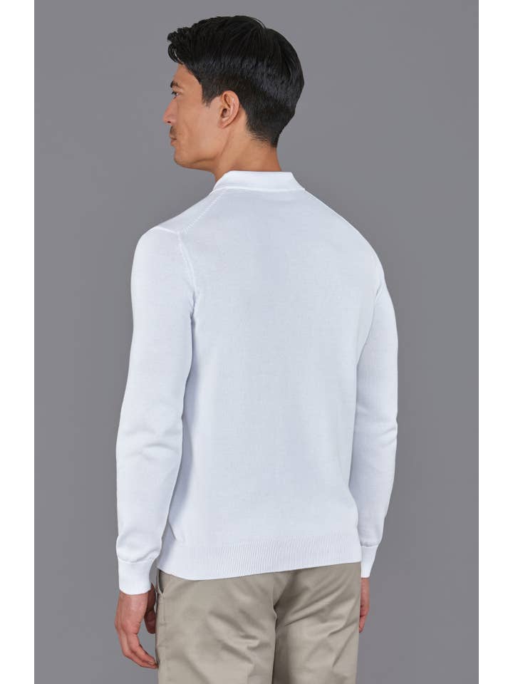 Paul James Knitwear – wholesale Polo – Men’s – Mens Lightweight Cotton Long Sleeve Knitted Polo Shirt30