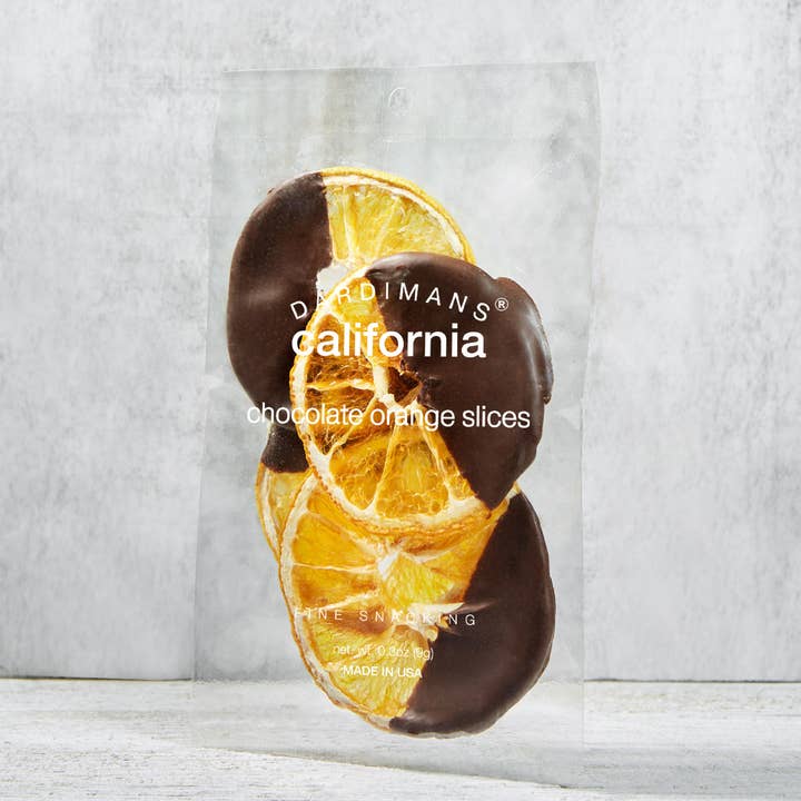 Dardimans California Crisps - Wholesale Chocolate Covered Sweets - Crispy Dark Chocolate Orange Slices | Snack Pack w/Tray-New!