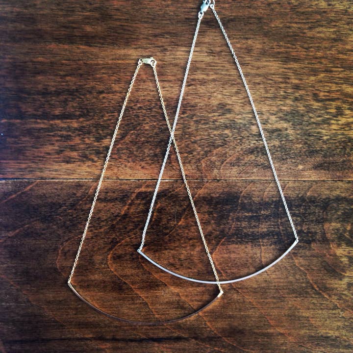 Squared Arced Necklace - Large for wholesale by Allison Mooney Design