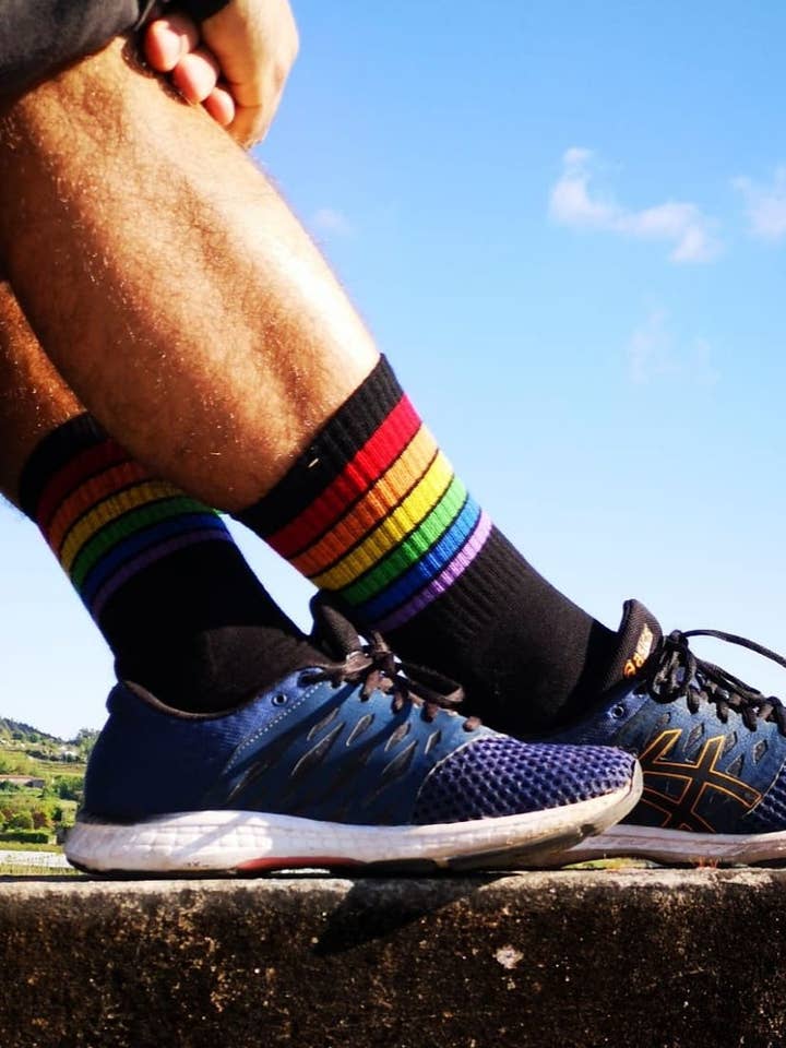 BLACK STRIPED SOCKS for wholesale by PEGADA SOCKS