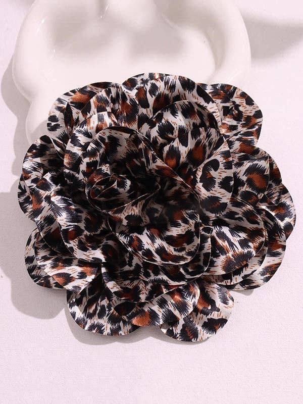 Sheer Trend – alfinete de lapela por atacado – Acessório broche em forma de flor com estampa de leopardo7