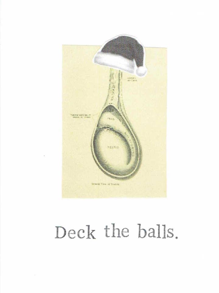Deck The Balls Funny Christmas Card | Weird Medical Holiday Card Anatomy Humor for wholesale by BlueSpecsStudio