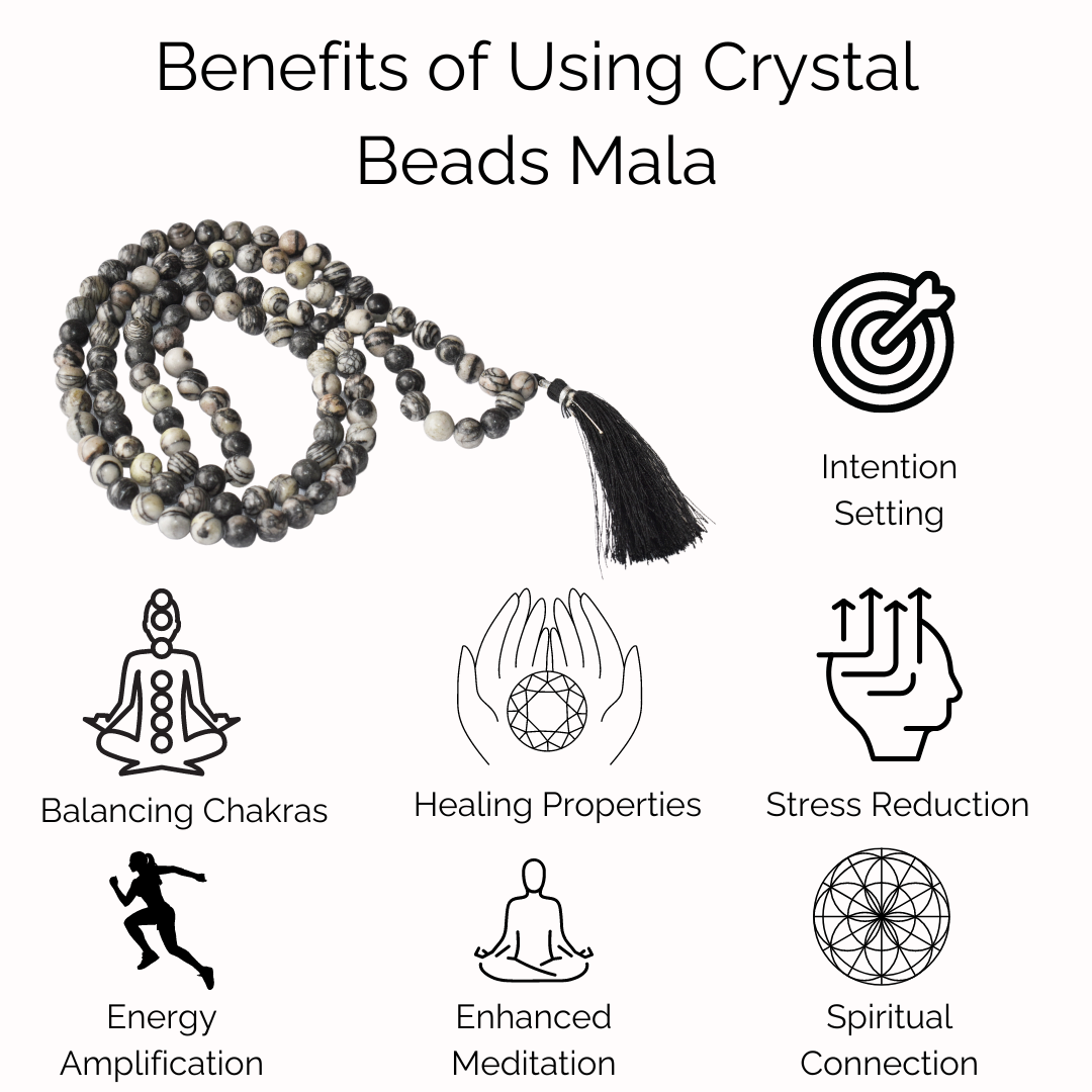 Soothing Crystals - Vente Collier de prière en perles - Mala en pierres précieuses | Cornaline | 108 perles de prière | Jap Mala2