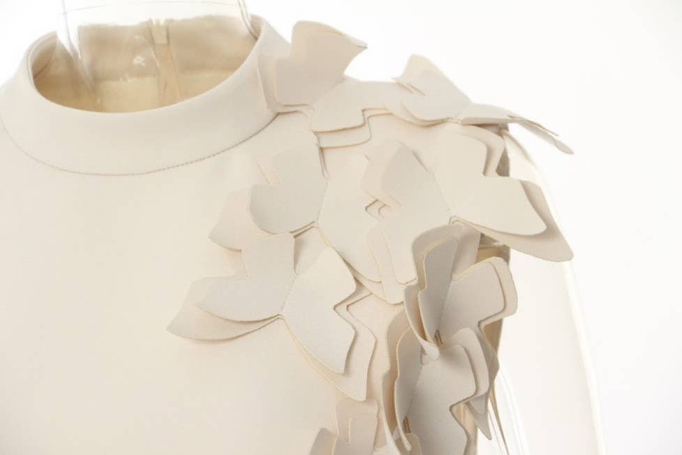 Color as pictures DR888 Asymmetric Butterfly Appliqué Sleeveless Dress for wholesale on Faire6