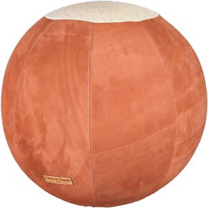 Bureau- of yogabal van fluwelen leer voor wholesale door L'Atelier Des Tanneries