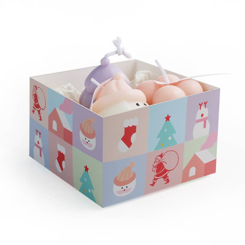 Candles Meta - Wholesale Novelty Candle - Christmas Eve Macaron Color Aromatherapy Candle Gift Set3