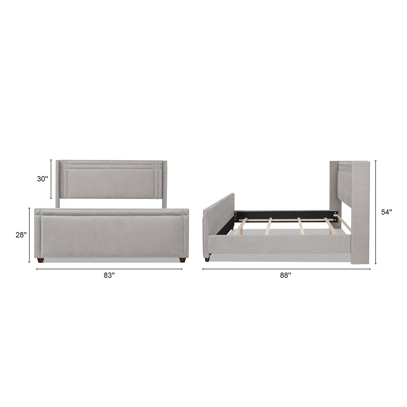 Jennifer Taylor Home - Wholesale Bed - Elle Wingback Upholstered King Bed10