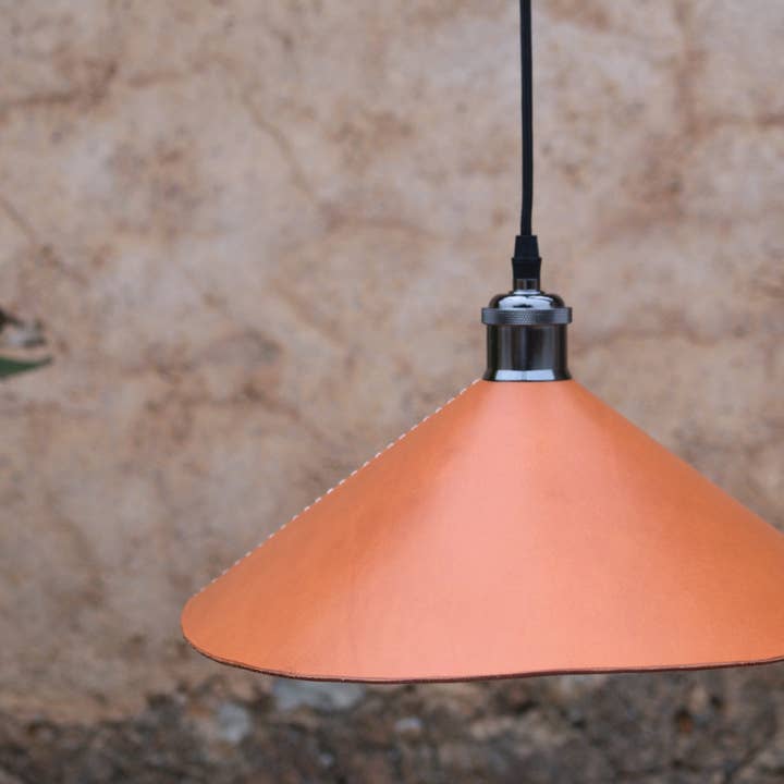 Leather ceiling lamp for wholesale by Huit