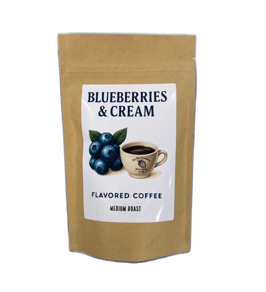 The Blue Strawberry Coffee Co - Wholesale Ground Coffee - Blueberries and Cream (Flavored Coffee)0