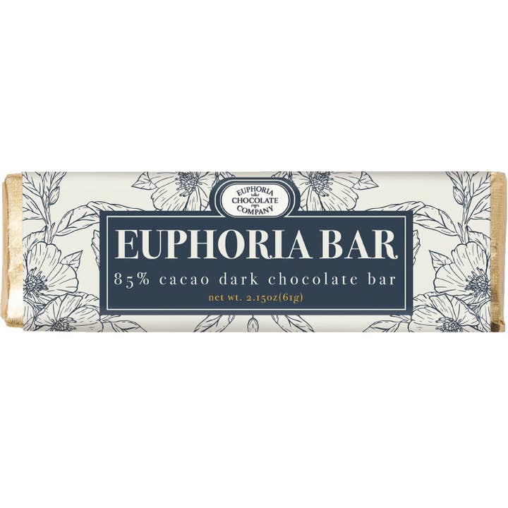 Euphoria Chocolate Company - Wholesale Chocolate Bar - Euphoria Bar 85% Extra Dark Chocolate