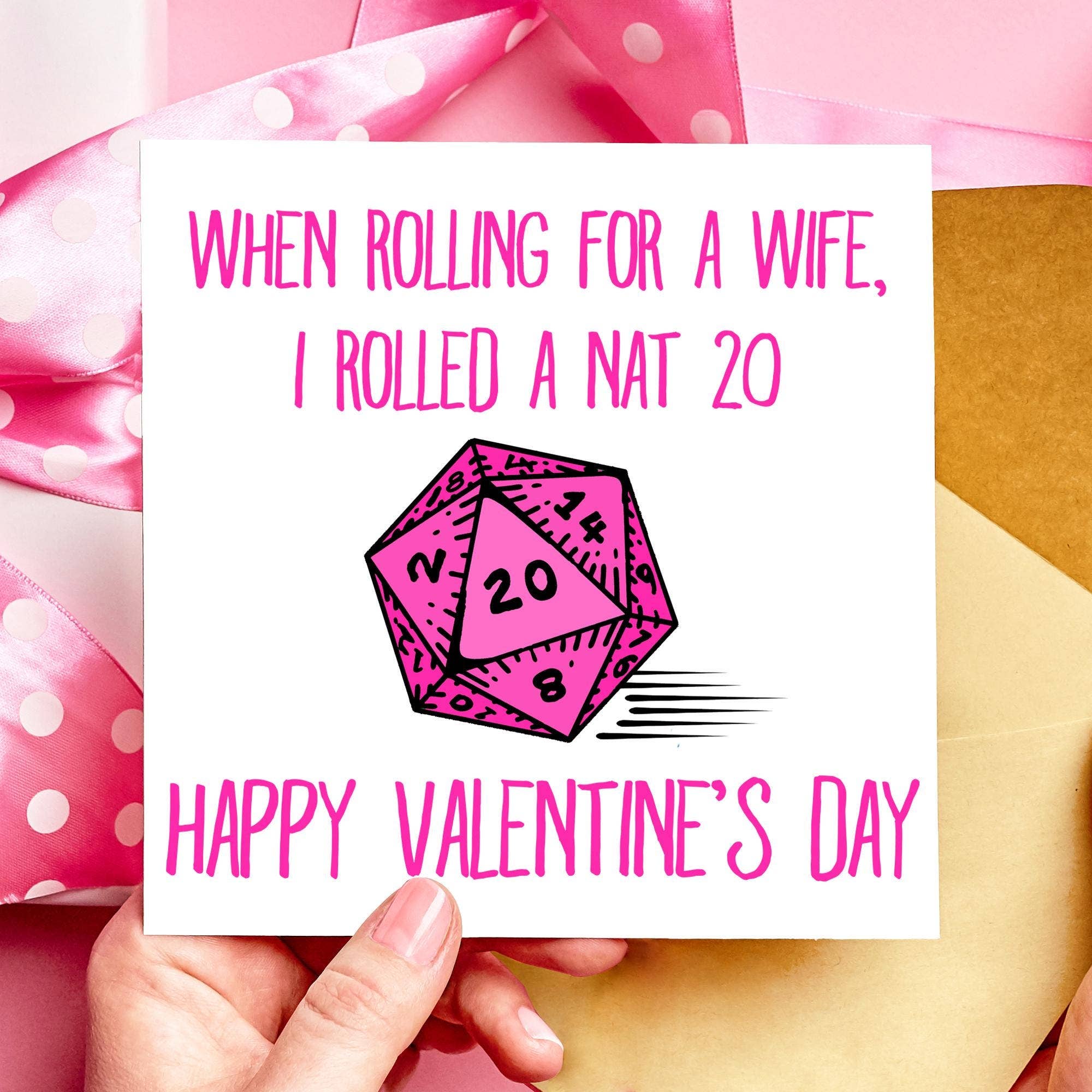 Resplendent Aurora – Großhandel Valentinstag-Karten – Beim Würfeln für eine Frau habe ich eine Nat 20 DnD Valentinstagskarte oder Jubiläumskarte gewürfelt.