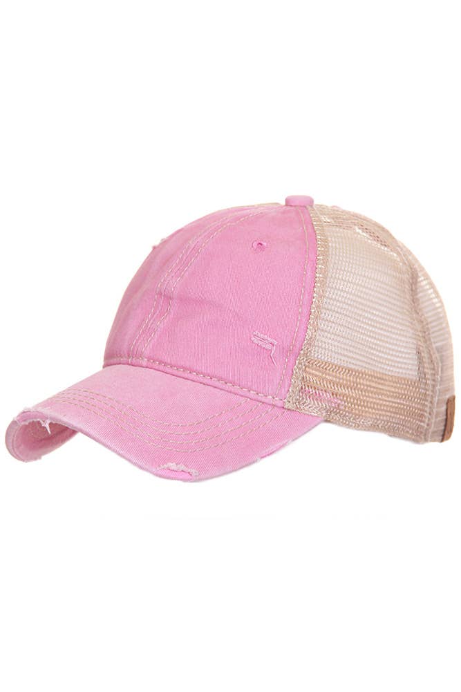 Hana - Wholesale Ponytail Cap - Women's - C.C Brand Mesh Back Ponytail Baseball Cap6