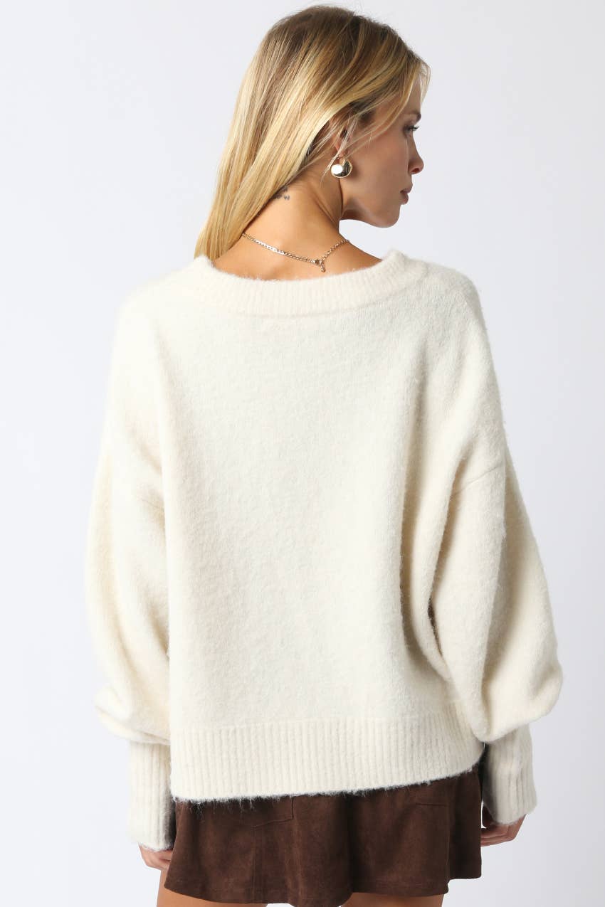 Olivaceous - Wholesale Pullover-trui - Dames - Julien Trui2