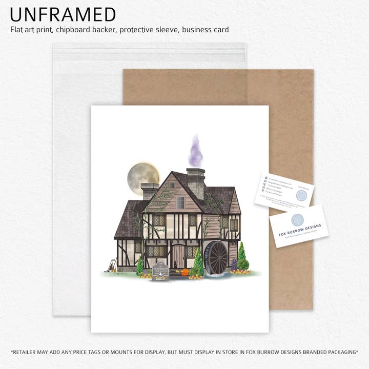 Fox Burrow Designs - Wholesale Art Print - Fiction Inspired - Witch's Cottage4