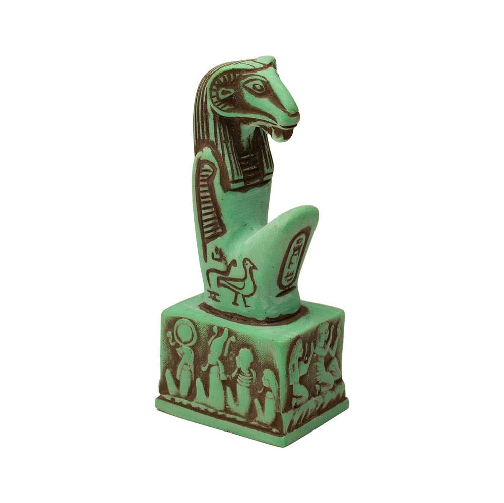 Discoveries, Inc. - Vente Figurine décorative - Khnum agenouillé vert - 5" - Dieu égyptien